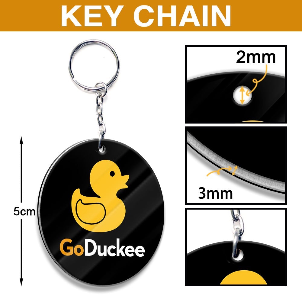 Duck JP Happy Moment - Personalized Flat Keychain - Gift for JP Lovers