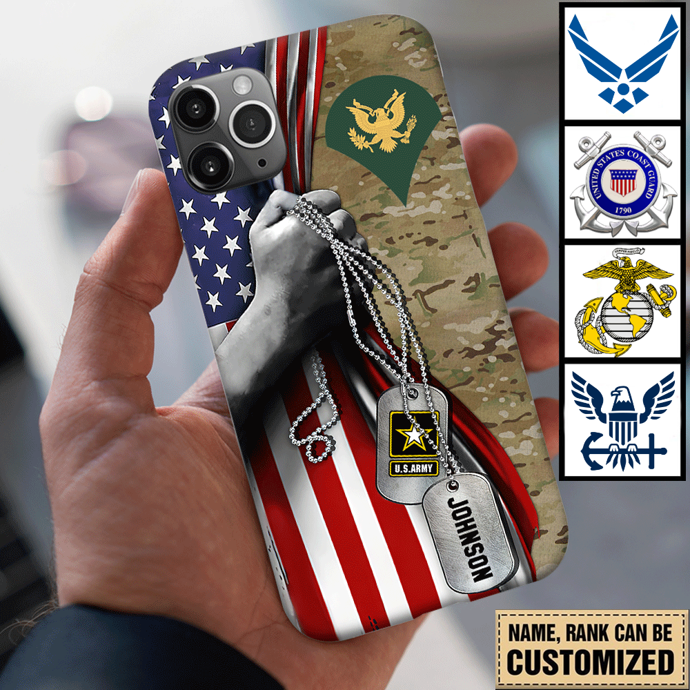Veteran Air Force Navy Marine Army Custom Phone Case