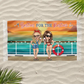 Beaches Booze And Besties - Personalized Turkish Beach Towel