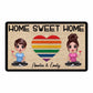 Home Sweet Home LGBT Couple Personalized Doormat