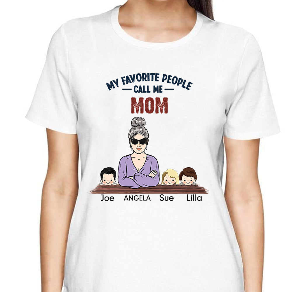 Favorite People Call Me Grandpa/Grandmother Man/Woman And Kids Personalized Shirt