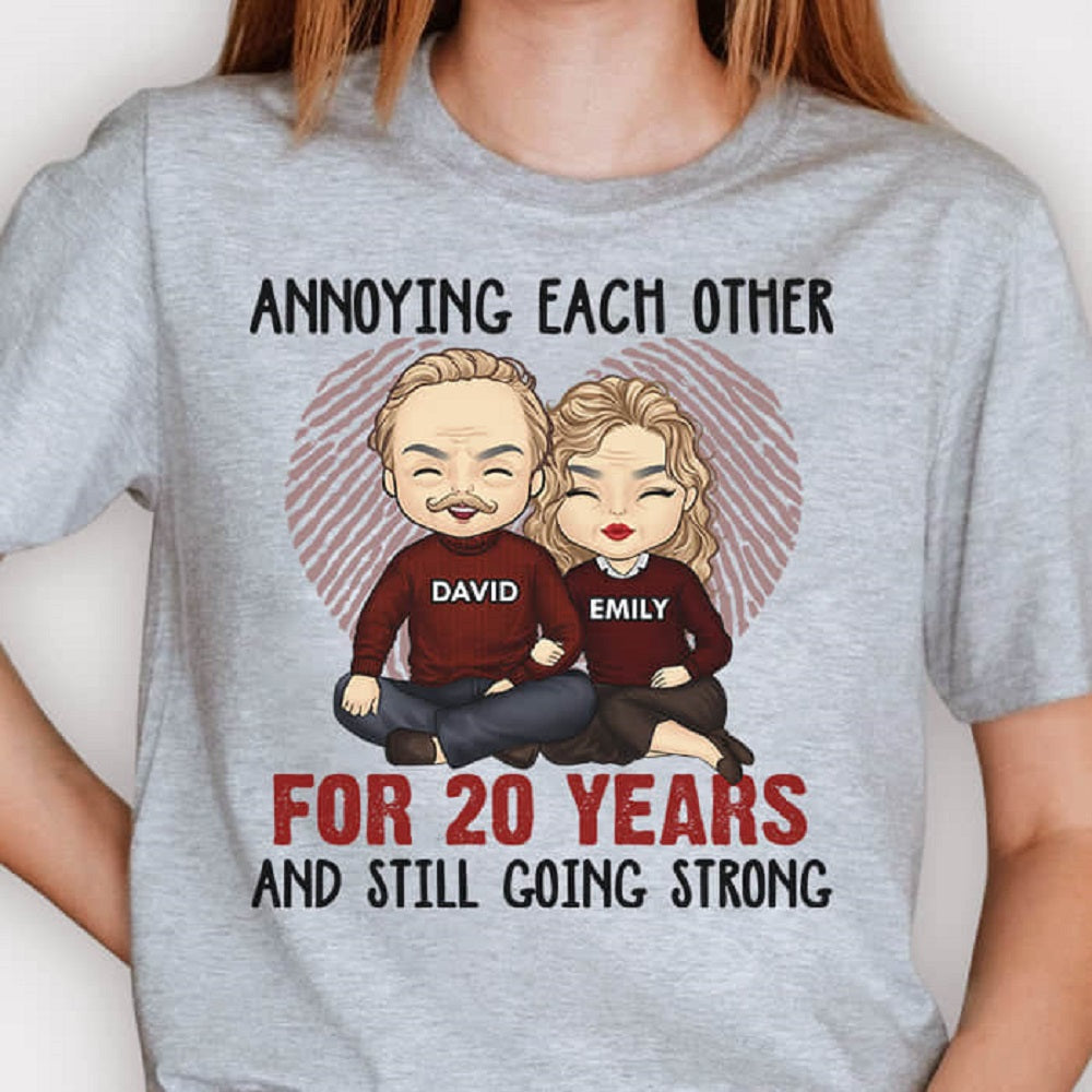 Annoying Each Other For Many Years Still Going Strong - Anniversary Gifts, Gift For Couples, Husband Wife - Personalized Unisex T-shirt
