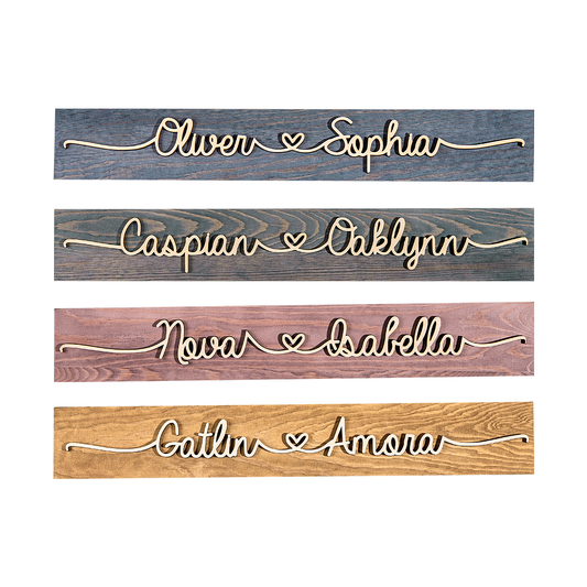 Personalized Wooden Couples' Name Sign Valentine Gift