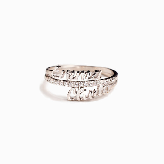Personalized Two Names Ring