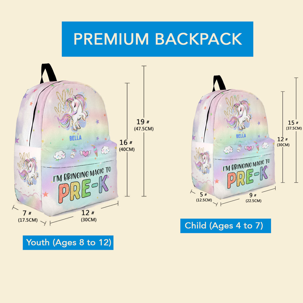 Bringing Magic To School - Personalized Backpack - Back To School Gift For Kids, Son, Daughter, Schoolkids