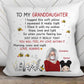 To Granddaughter Grandson Grandma Personalized Pillow (Insert Included)