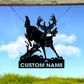 Triple Threat Custom Name Custom Metal Hunting Sign Personalized Hunting Gifts