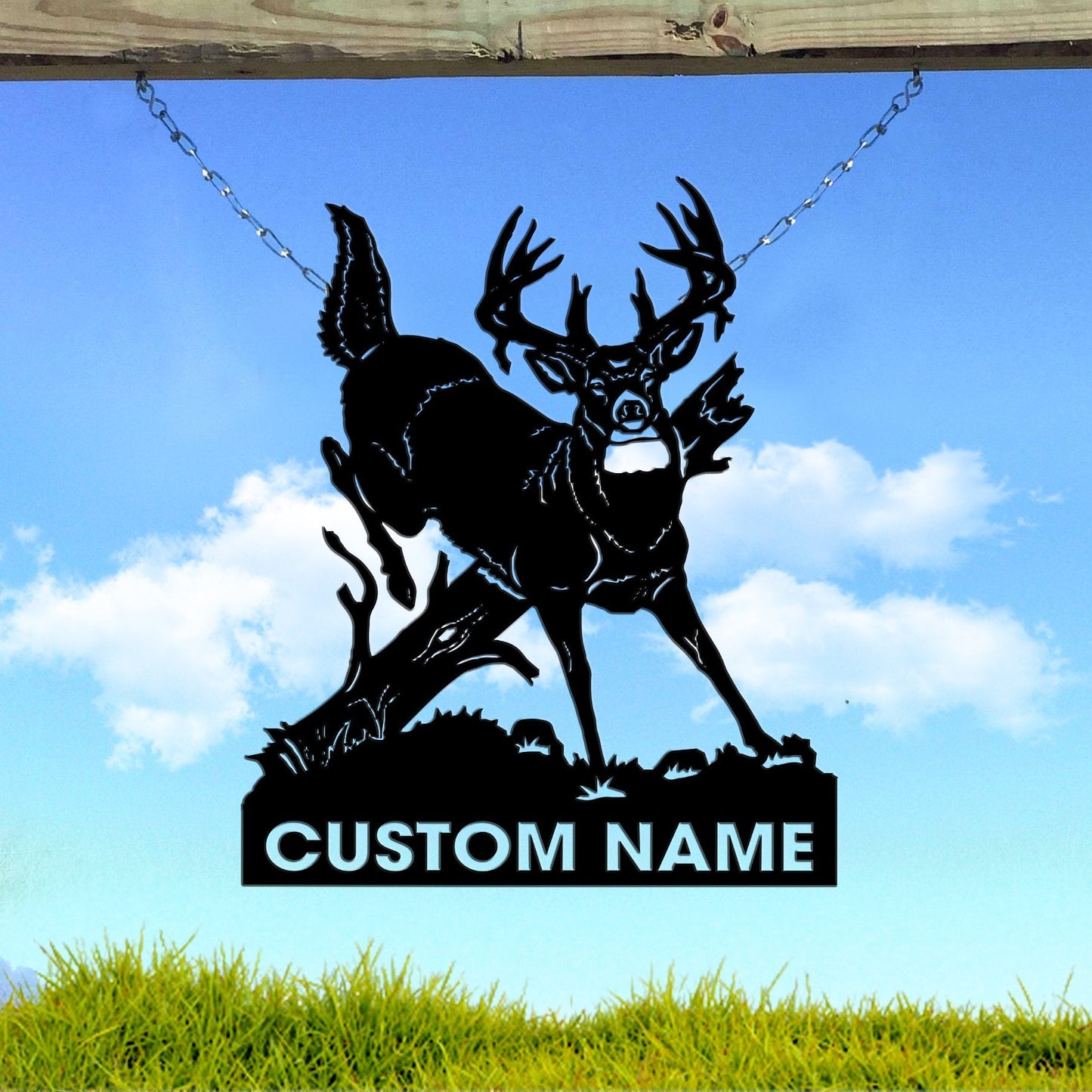 Triple Threat Custom name Custom Metal Hunting Sign-Personalized