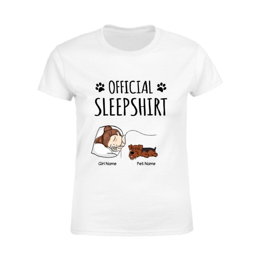 Official Sleep Shirt - dog, cat personalized T-Shirt