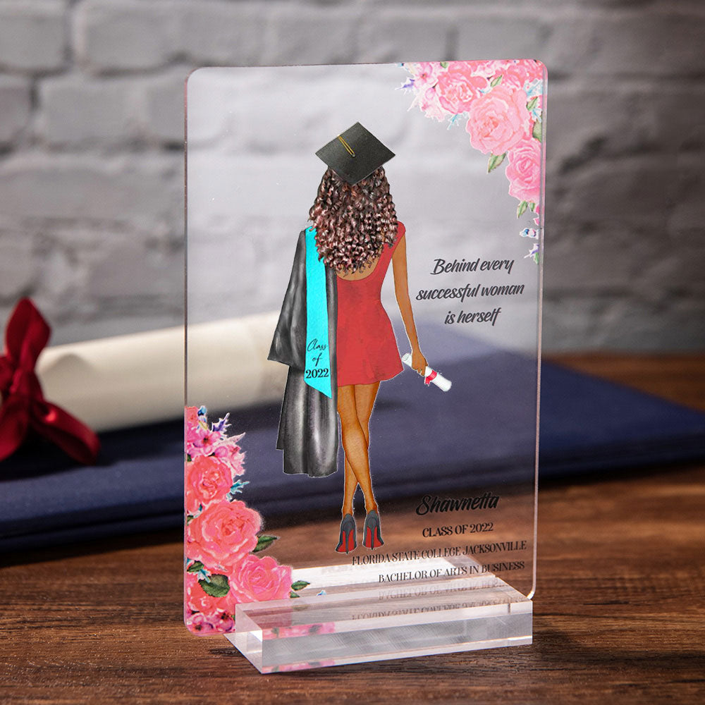 Custom Graduation Keepsake Print, Acrylic Graduation Ornament, Grad Gift for Classmate/Friend/Student of High School/College/Medical School