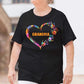 Grandma Mom Heart Hand Print Personalized Shirt