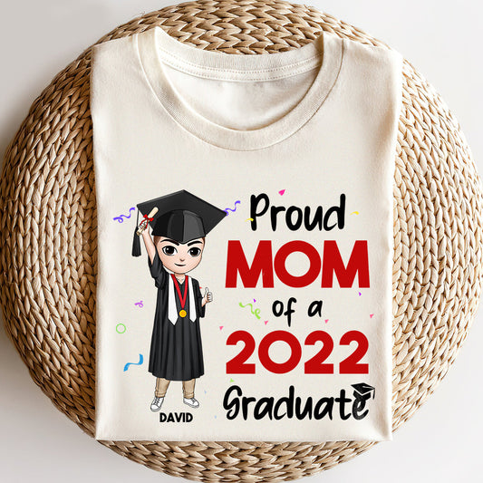 Proud Mom Of A 2022 Graduate Shirts - Personalized Boy/Girl Dolls