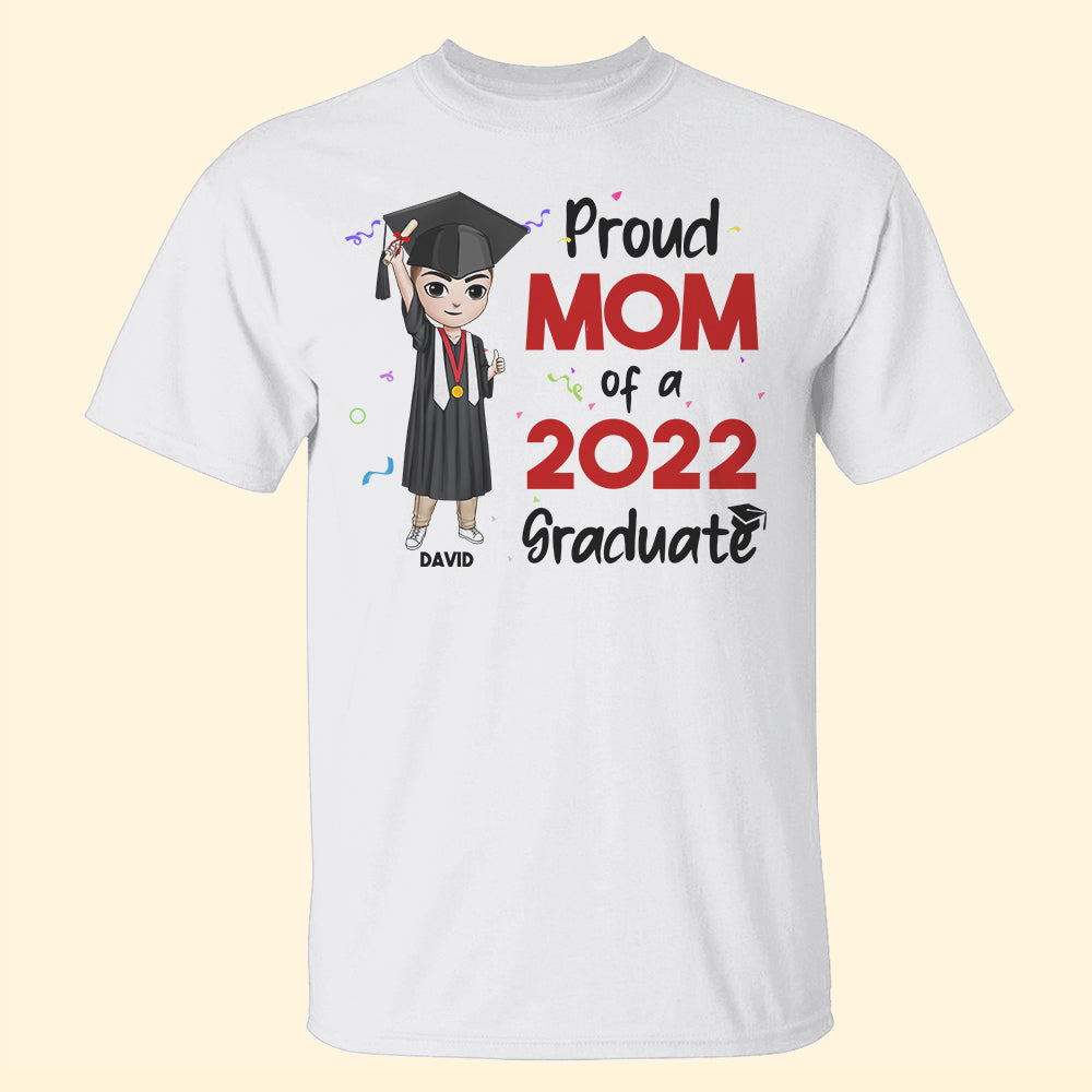 Proud Mom Of A 2022 Graduate Shirts - Personalized Boy/Girl Dolls