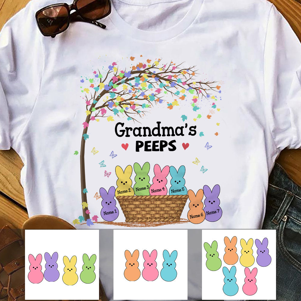 Personalized Grandma Bunny Easter T Shirt