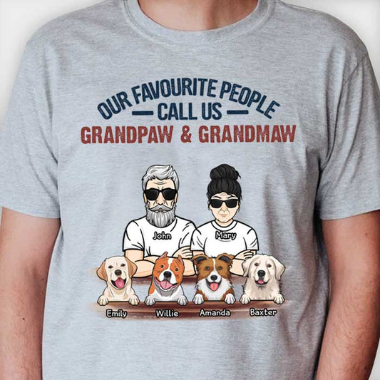 We're Grandpaw & Grandmaw - Personalized Unisex T-shirt, Hoodie - Gift For Couples, Husband Wife, Pet Lovers