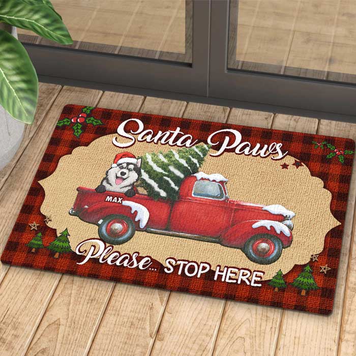 It's The Most Wonderful Time Of The Year - Dogs Christmas - Personalized Decorative Mat