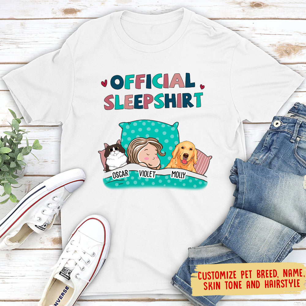 Pet Official Sleepshirt - Personalized Custom Unisex T-shirt