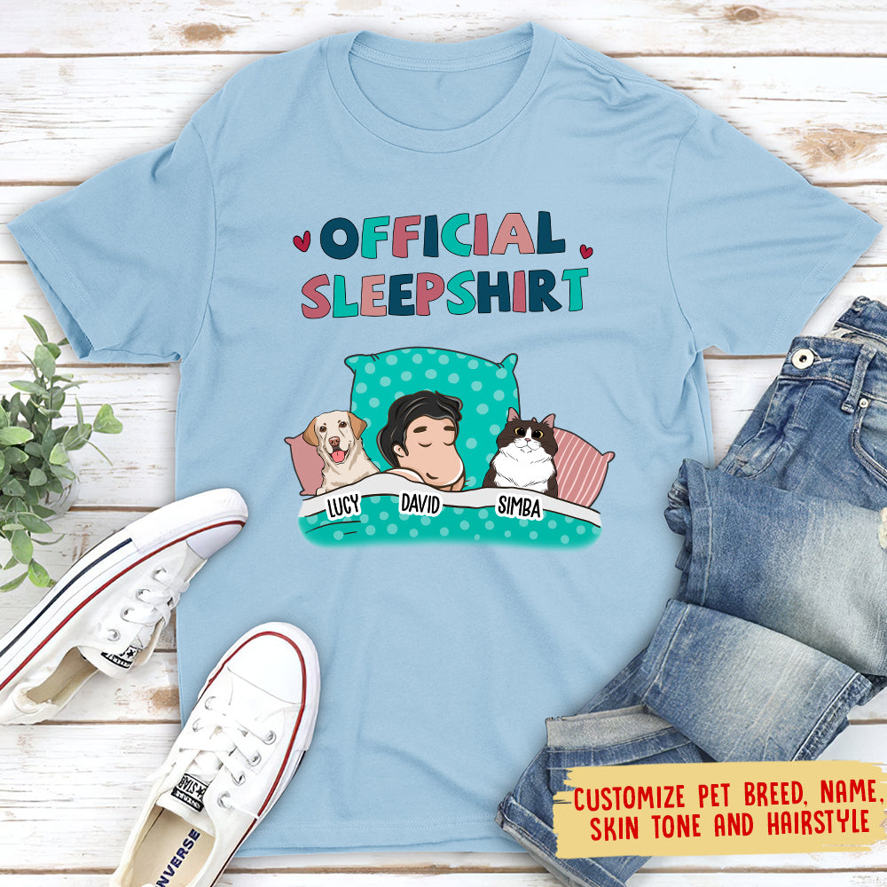 Pet Official Sleepshirt - Personalized Custom Unisex T-shirt