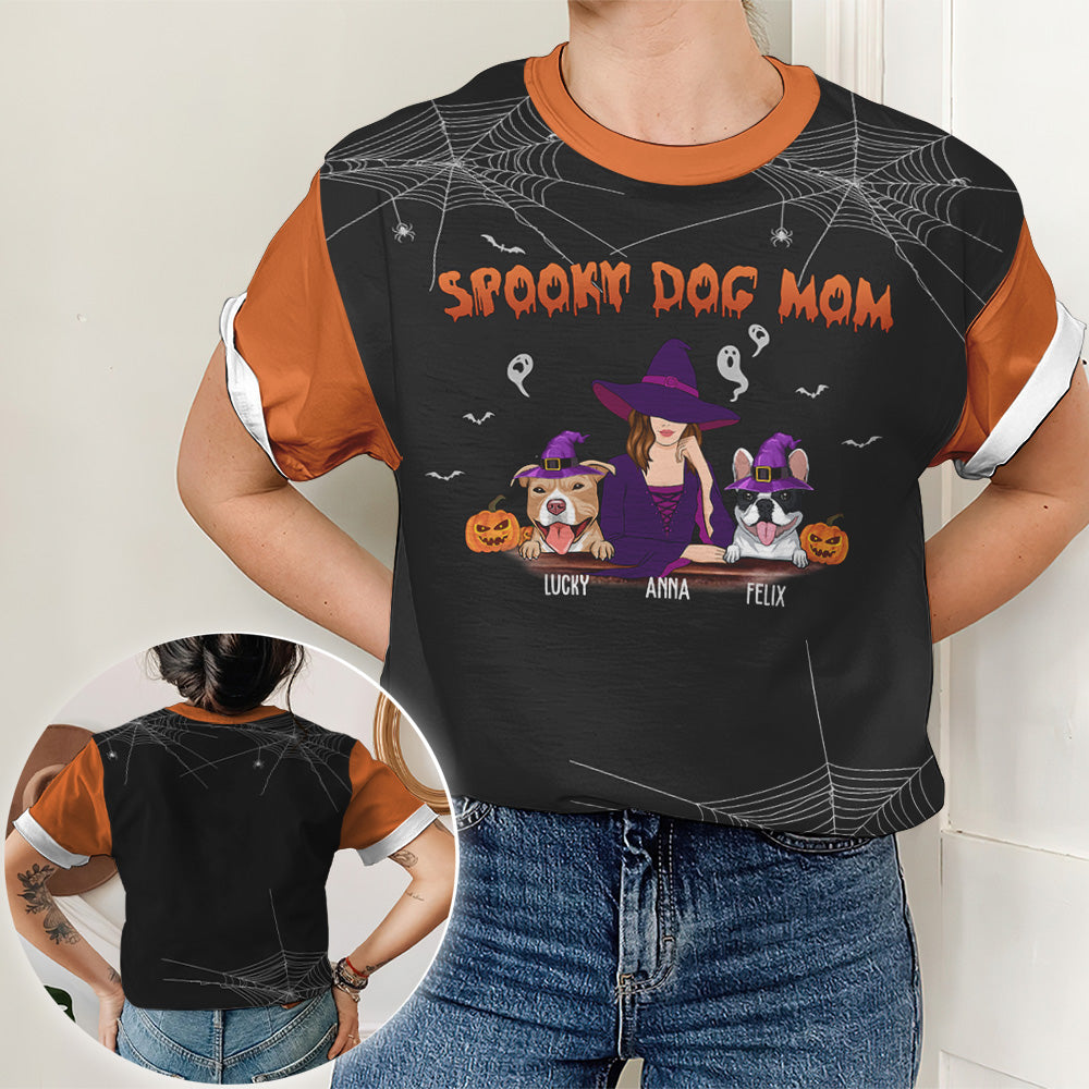 Spooky Dog Mom - Personalized Custom All-over-print T-shirt