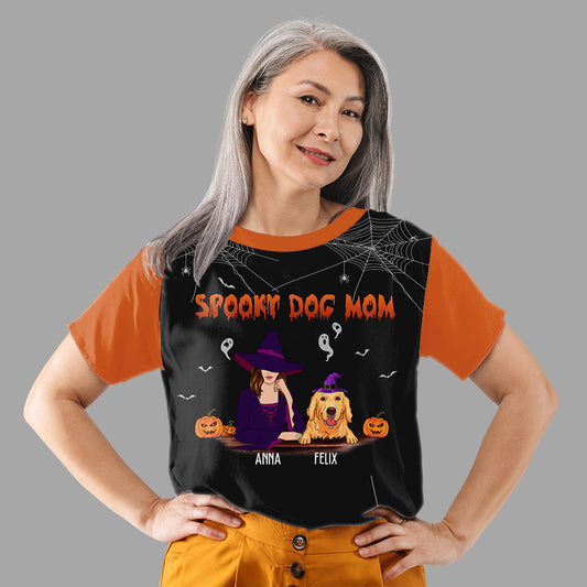 Spooky Dog Mom - Personalized Custom All-over-print T-shirt