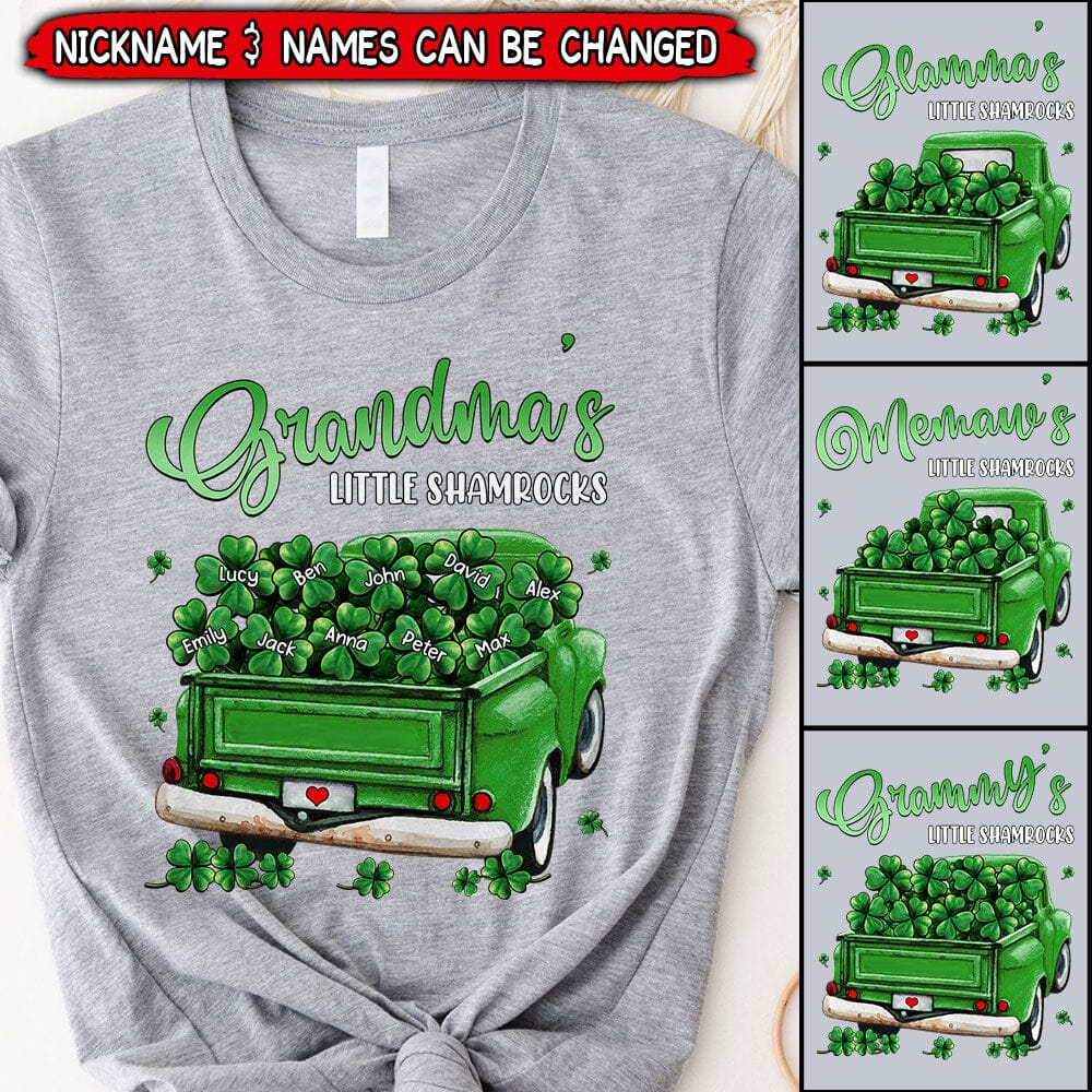 Grandma Auntie Mom Truck Loads of Little Shamrock Kids, St Patrick's Day Personalized T-shirt & Hoodie