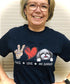Peace Love Dog - Personalized Custom Unisex T-shirt