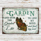 Personalized Garden Floral Art Find My Soul Custom Classic Metal Signs