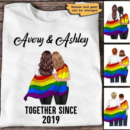 Personalized Shirt LGBT Couples Together Since Gift For Him For Her