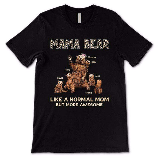 Mama Bear And Kids Personalized Shirt