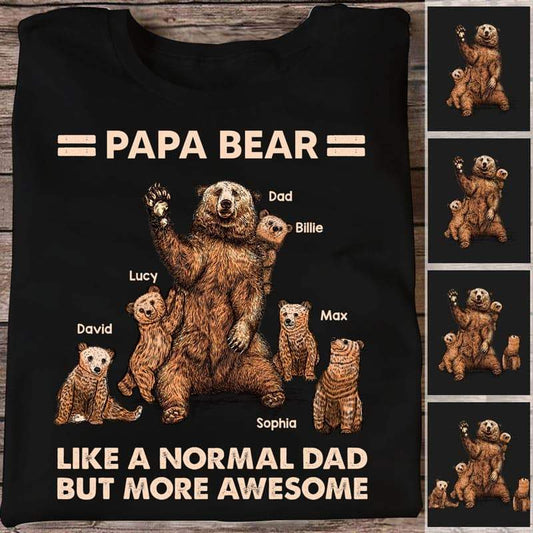 Mama Bear/Papa Bear and Kids Personalized Shirt
