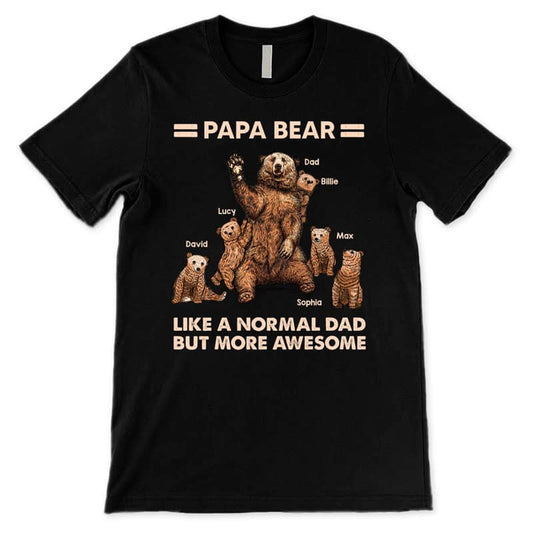 Mama Bear/Papa Bear and Kids Personalized Shirt