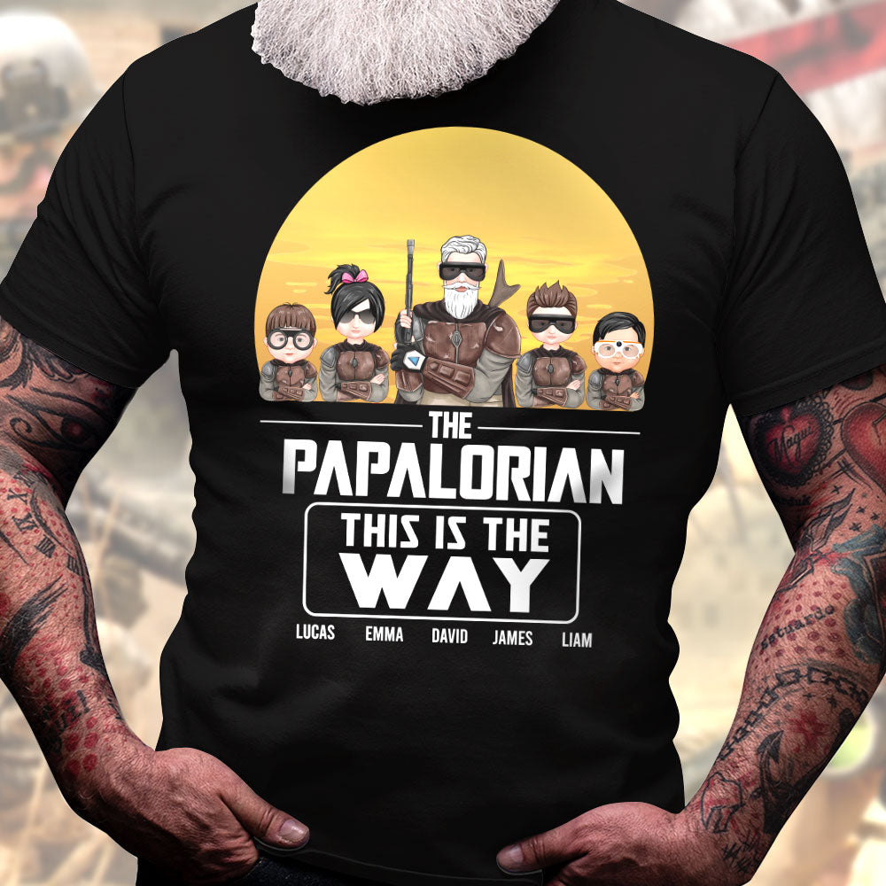 Dadalorian, Papalorian, This Is The Way - Personalized Star Wars Family Shirt, Father's Day Gift For Dad, Grandpa